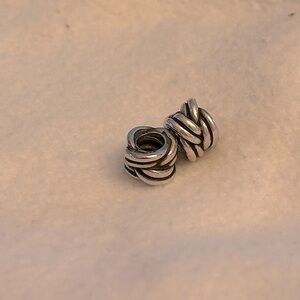 PANDORA Twist Knot Woven Sterling Silver 925 ALE Bead Charm - Retired style
